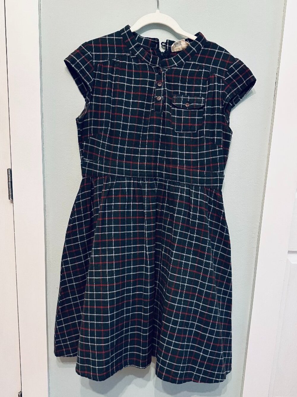 Mata Traders Devonshire Plaid Fit & Flare Cap Sleeve Dress
